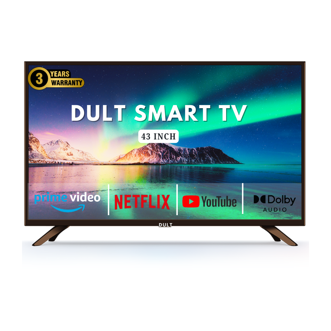 DULT 43 Inch Smart Tv | 3 year Full Warranty